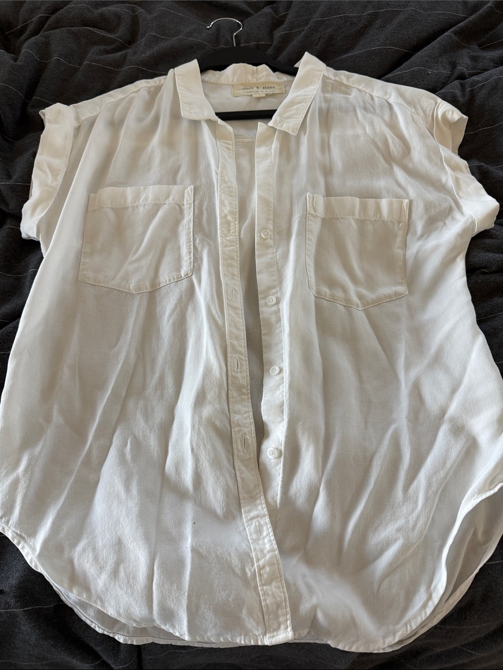 cloth & stone Off-White Button Shirt with Label